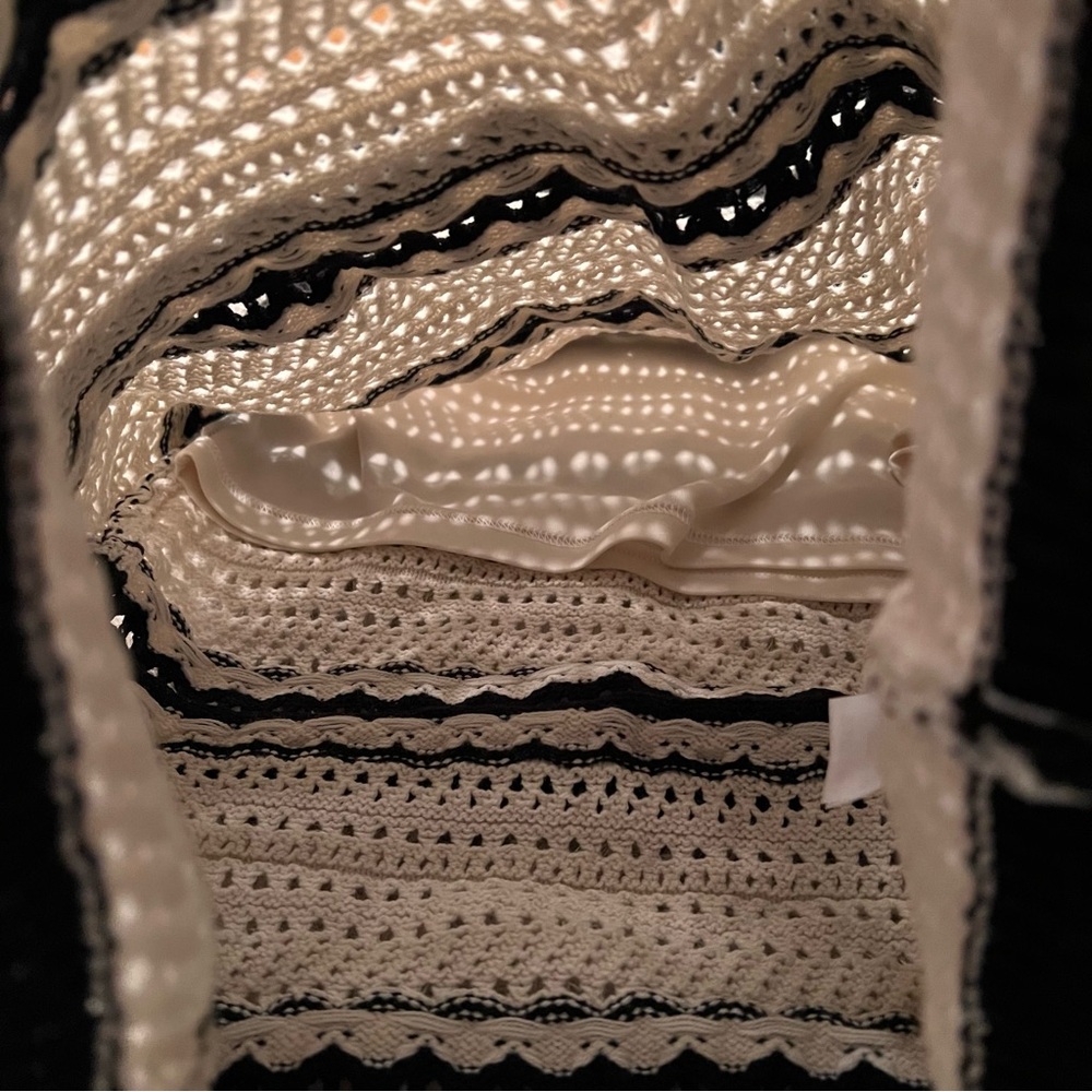 BOGO 🛍️ Sincerely Jules Black and Cream Crochet Pencil Skirt - Picture 5 of 5